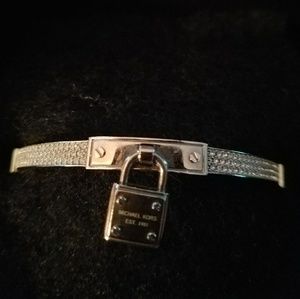 Michael Kors Silver Lock Bracelet